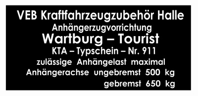 Typschildvorlage